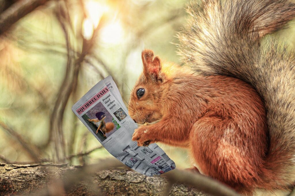 squirrel, rodent, newspaper-6374731.jpg